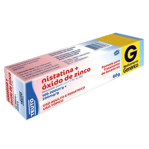 Nistatina+oxido De Zinco Pomada 60g Genérico Teuto
